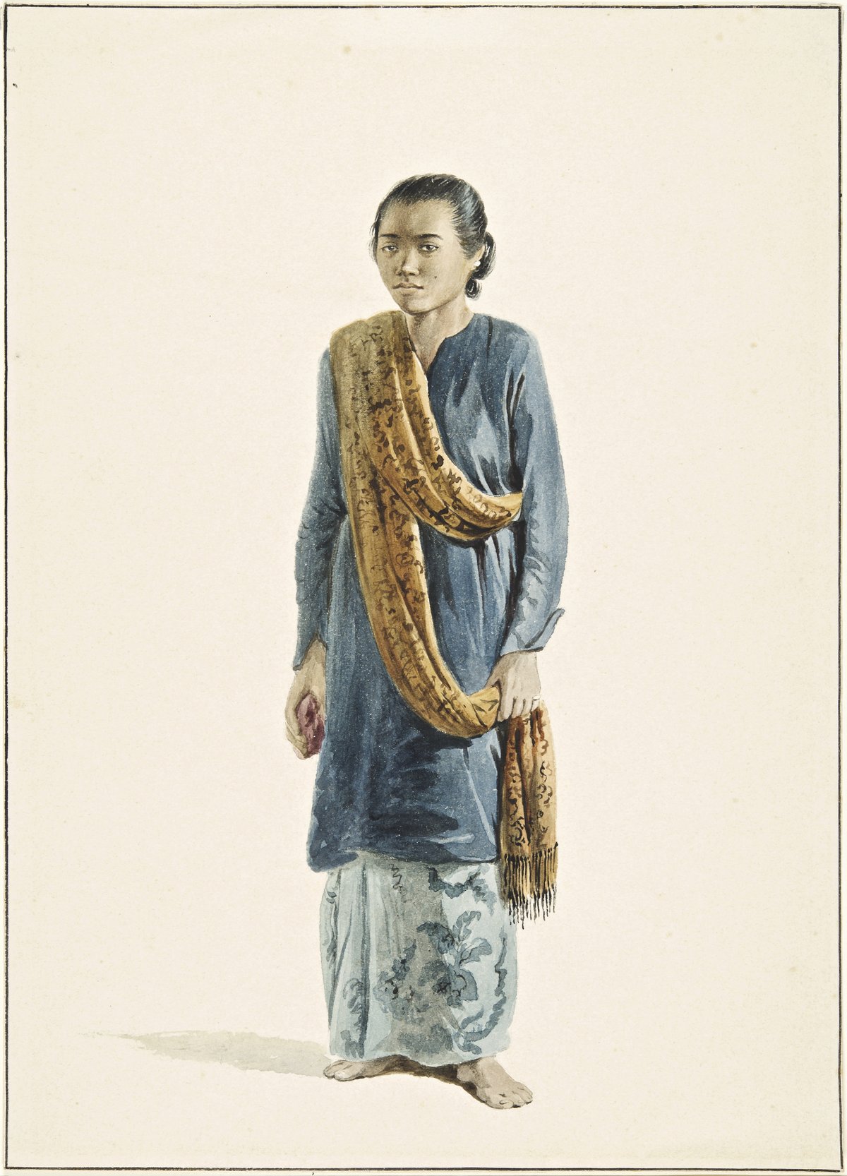 Kunstwerk onderdeel van collectie Dordrechts Museum. Portret van de Javaanse Marina.
